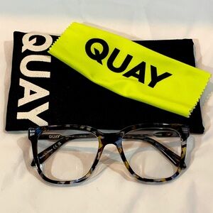 Quay Australia WIRED REMIXED 126 Tort Frame Clear Lens Glasses NEW